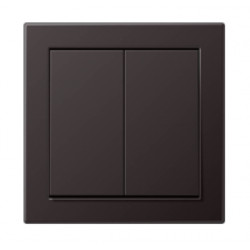 Вимикач двоклавішний латунь Dark метал Jung LS990 Design