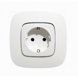 Розетка з заземленням білий пластик Legrand Valena Allure