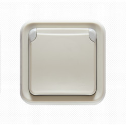 Розетка з заземленням білий пластик Legrand Plexo IP55