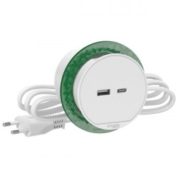 БЛОК РОЗЕТОК USB тип А тип С, БІЛИЙ, INS44008