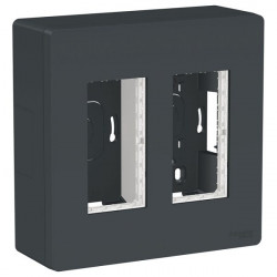Блок unica system+ відкрита вставка 2х2 антрацит, NU122454