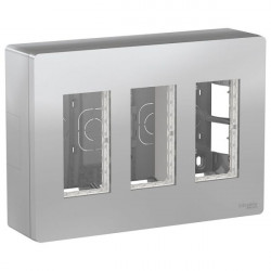 Блок unica system+ відкрита вставка. 3х2 алюміній, NU123430